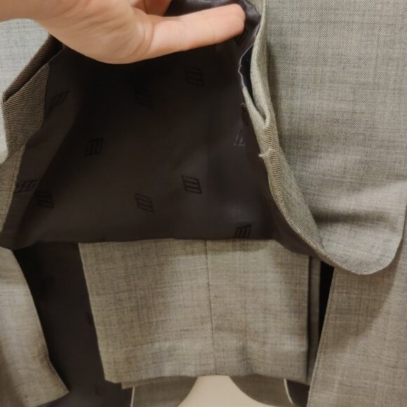 Joseph Abboud grey 36S 30 wool spandex stretch suit slim skinny fit tailored - Picture 11 of 12